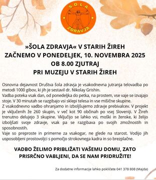 šola zdravja 2025- četrta skupina